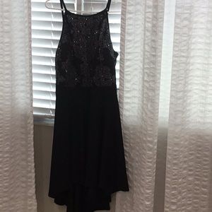 High low black dress